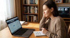 Человек готовится к возвращению на работу, обновляет навыки